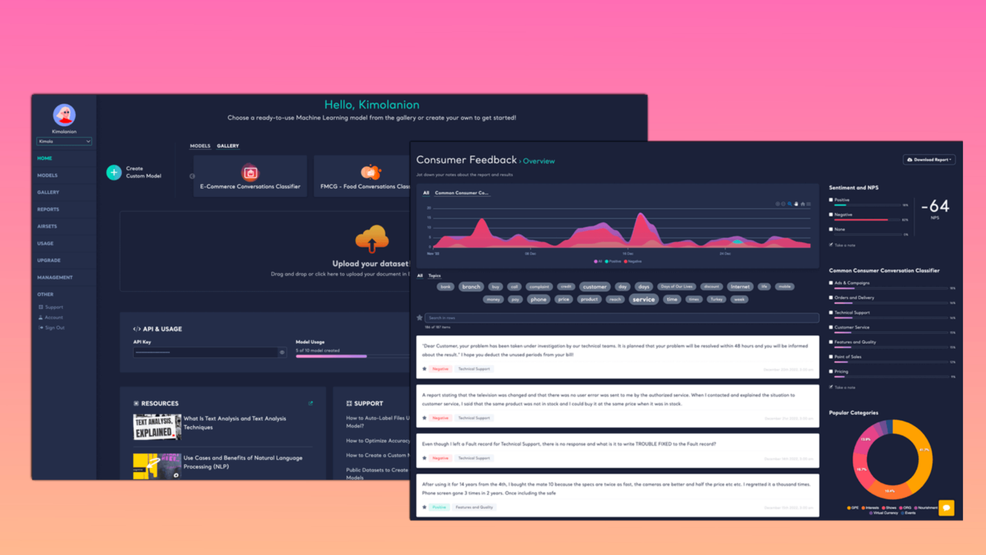 screenshot of Kimola Cognitive